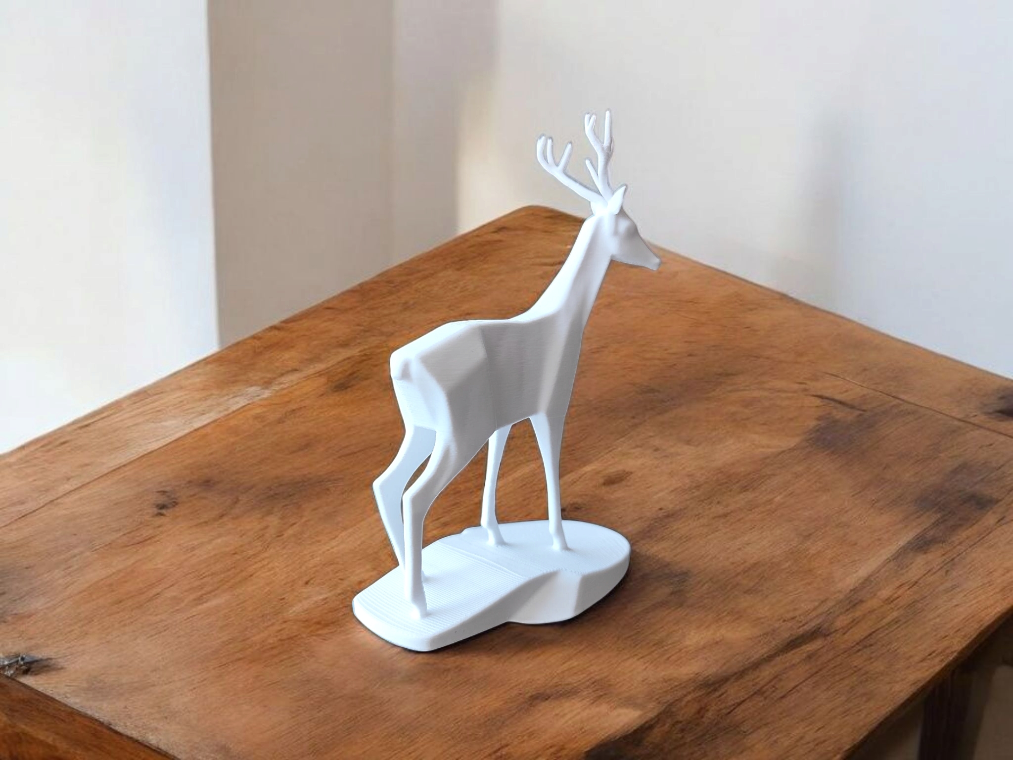 Minimalist Deer Sculpture - Angle View